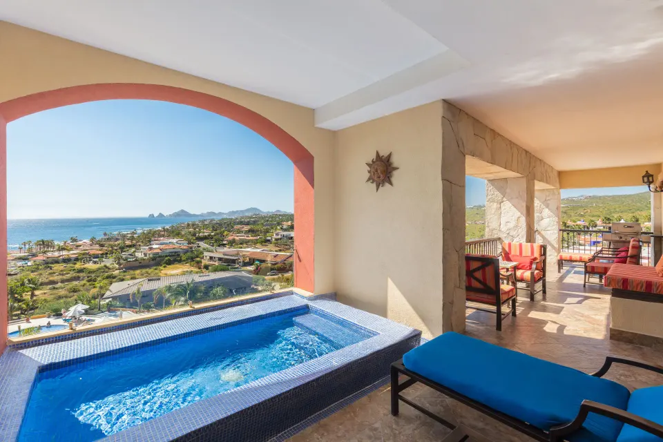 Luxury Suite private pool terrace overlooking the coast at El Encanto at Hacienda Encantada.