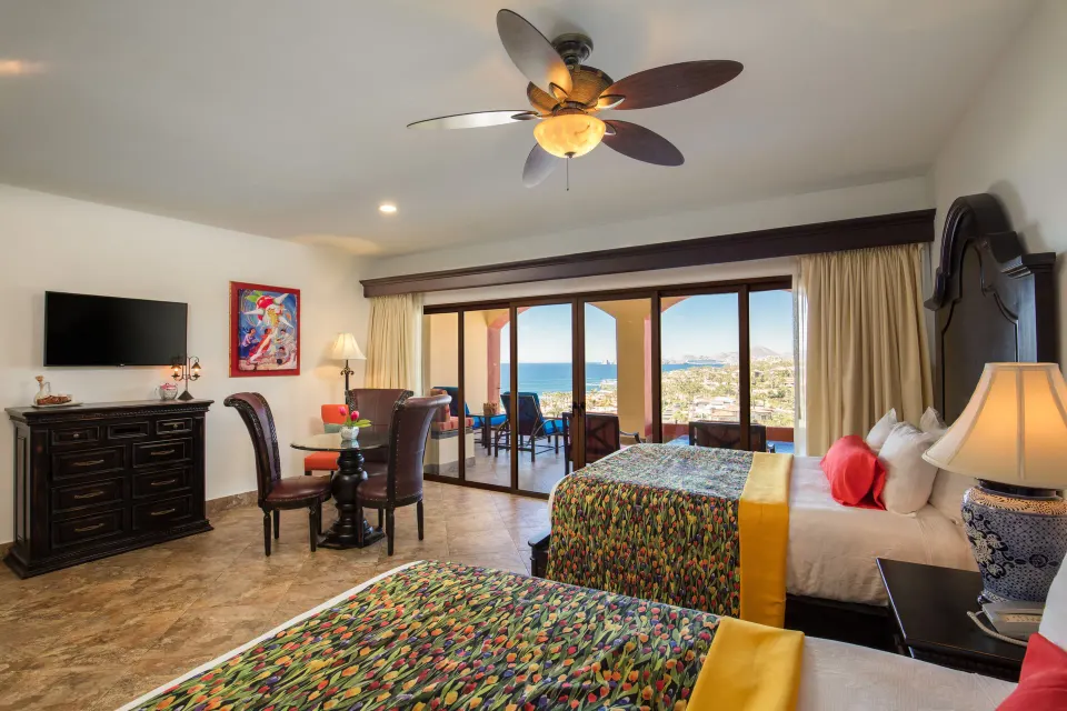 Luxury Suite two-bed room with terrace and ocean view at El Encanto at Hacienda Encantada.