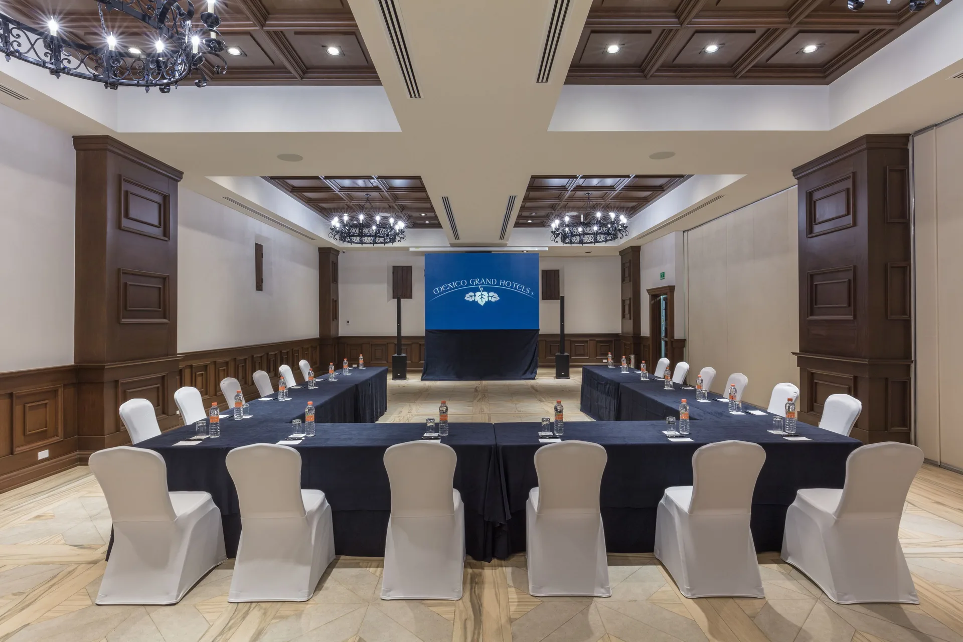Conference room in U-shape setup at El Encanto at Hacienda Encantada.