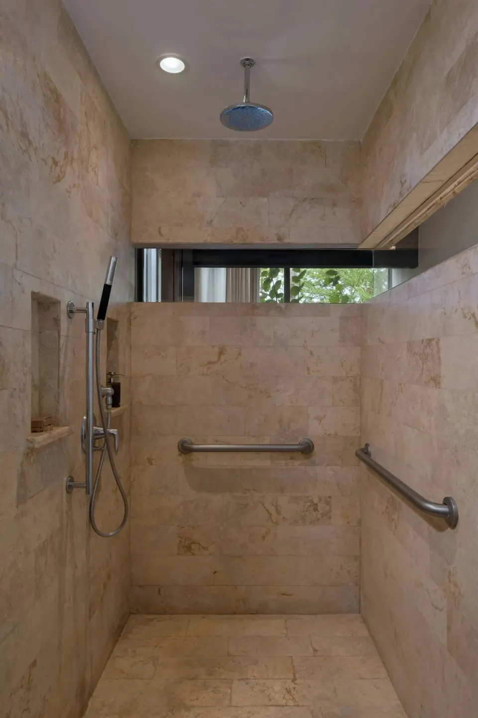 Resort View Suite tiled walk-in shower at El Mangroove Papagayo