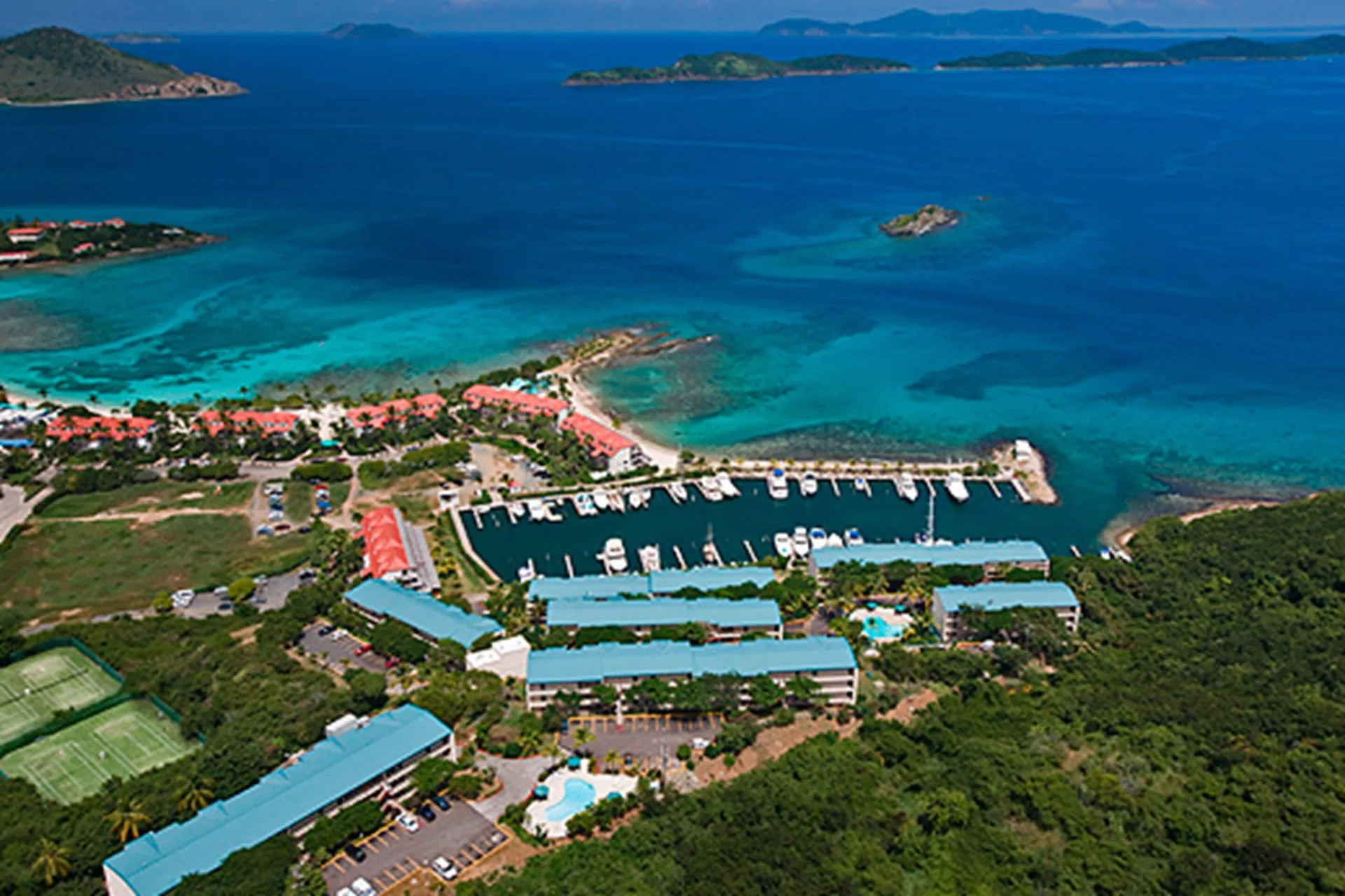 Sapphire Village Resort by Antilles Resorts hillside condo resort with marina views, pools and East End location
