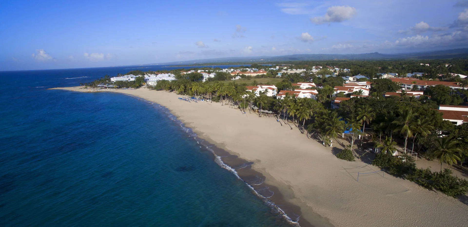 Aerial view of the beach and shoreline at Emotions by Hodelpa Puerto Plata.