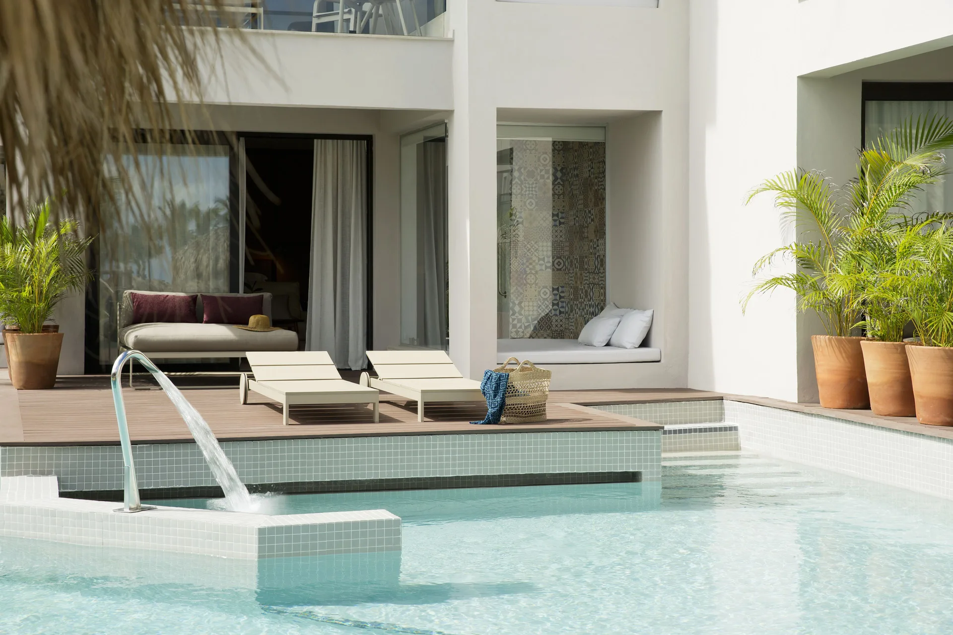 Excellence El Carmen terrace and pool at Excellence El Carmen.