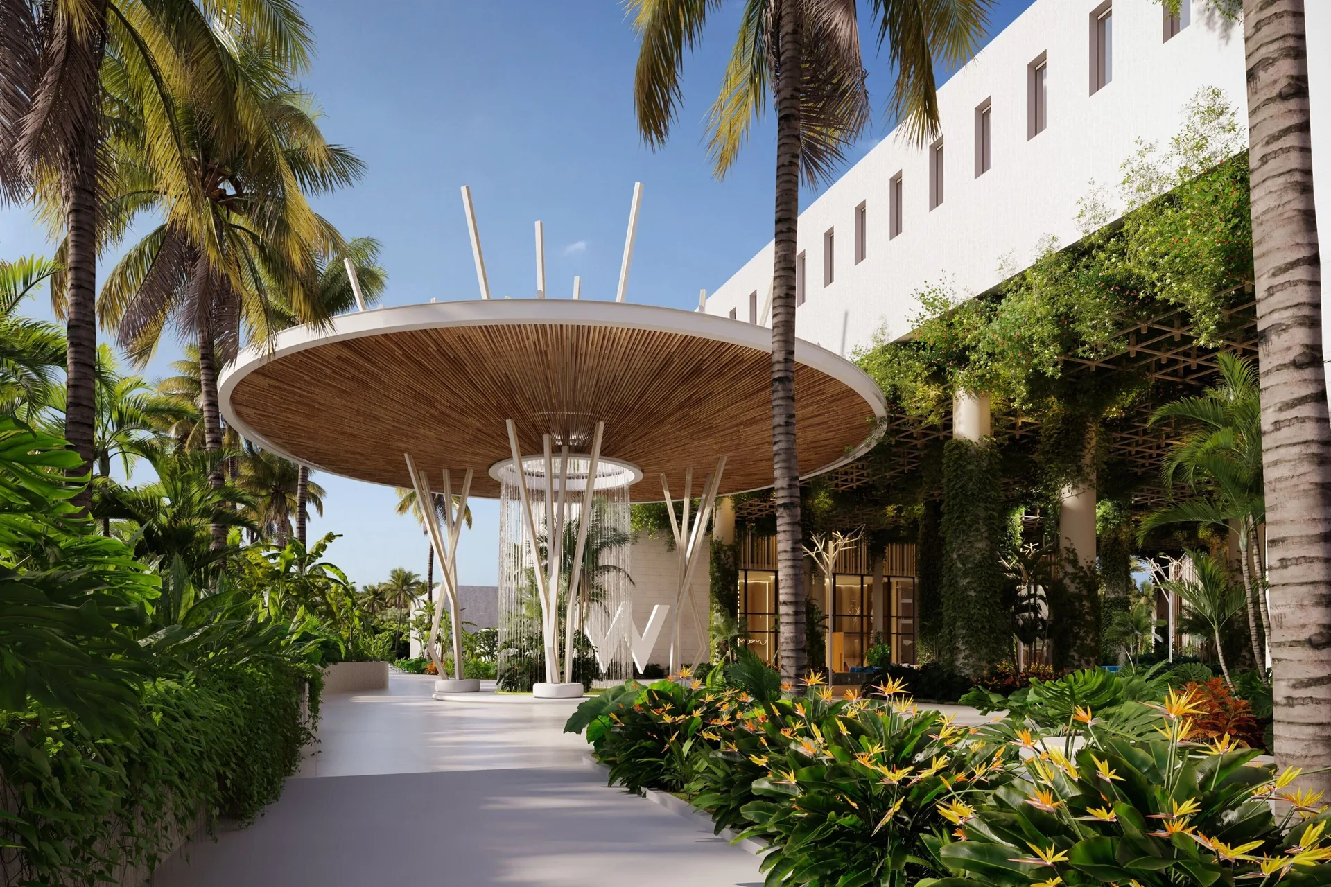 W Punta Cana adult all-inclusive resort with contemporary design beachfront setting and vibrant social spaces