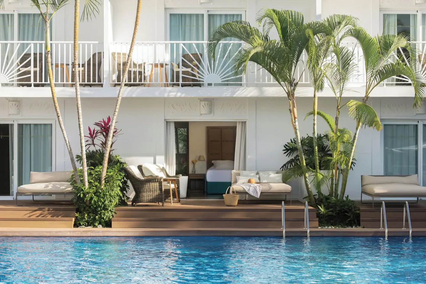 Junior Swim Up Suite terrace and pool at Excellence Punta Cana.
