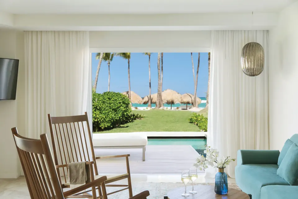 Excellence Punta Cana private pool and ocean view at Excellence Punta Cana.