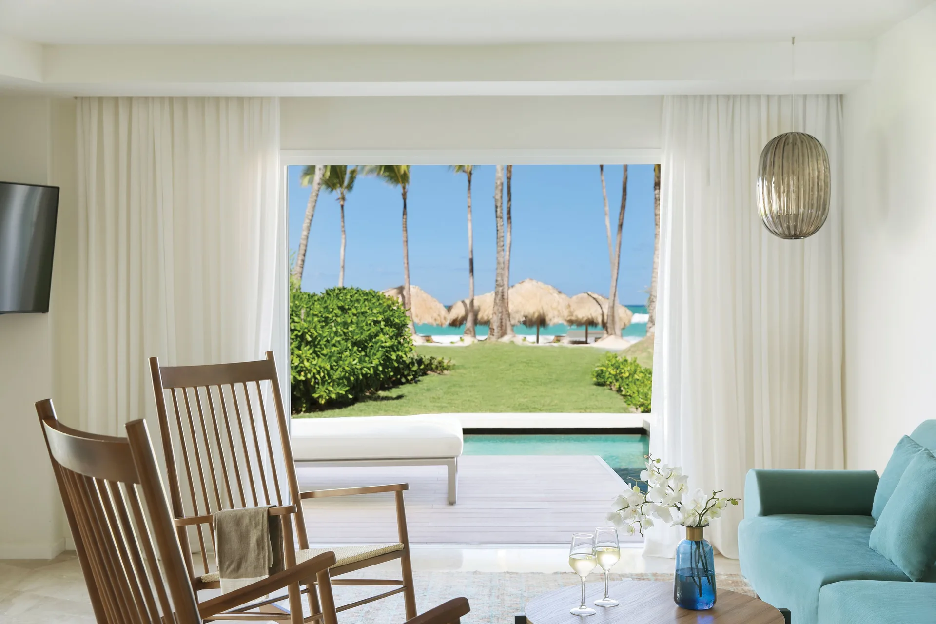 Excellence Punta Cana private pool and ocean view at Excellence Punta Cana.