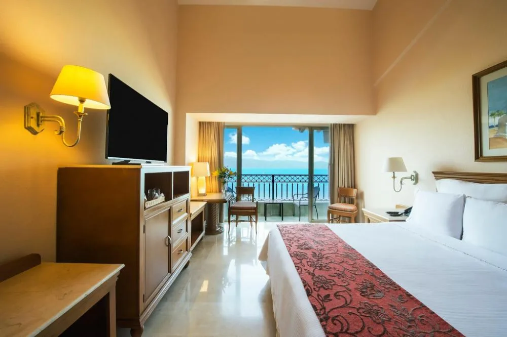 Fiesta Americana Puerto Vallarta & Spa king room with oceanfront balcony at Fiesta Americana Puerto Vallarta & Spa.