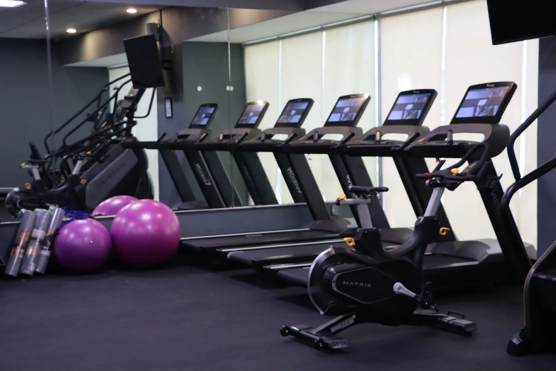 Cardio machines in the fitness center at Fiesta Americana Riviera Nayarit Resort & Spa.