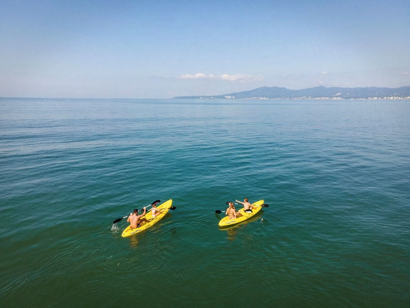 Kayakers on the ocean near Fiesta Americana Riviera Nayarit Resort & Spa.