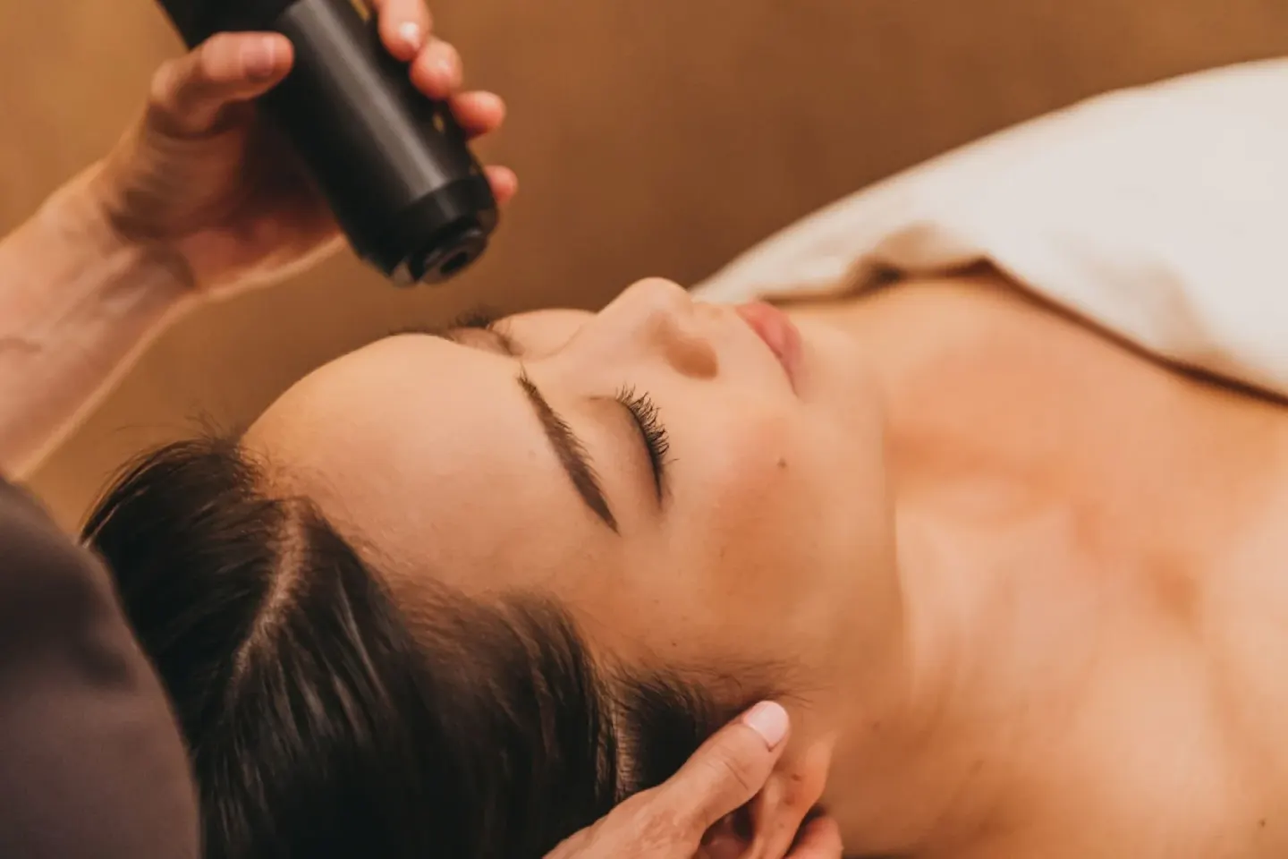 Close-up facial treatment at Four Seasons Resort Maui at Wailea.