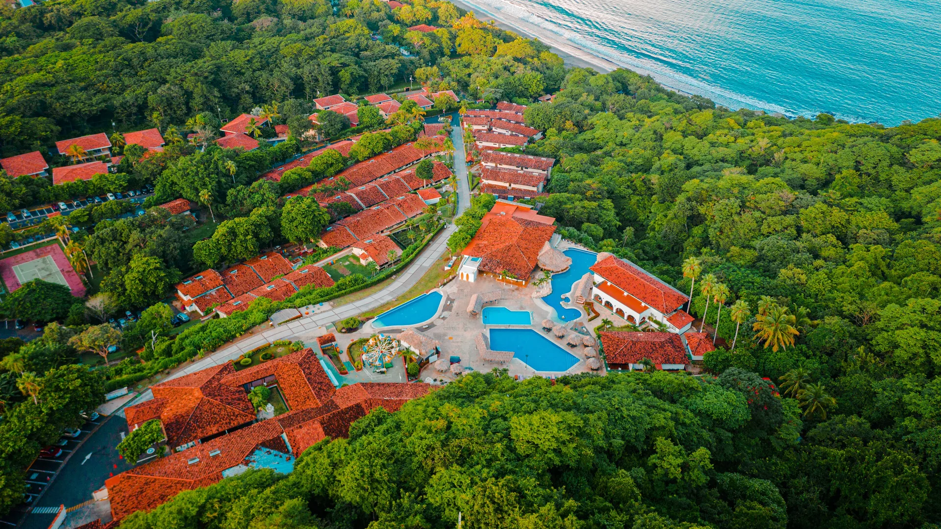 Condovac la Costa family resort with ocean view villas and pools near Playa Hermosa