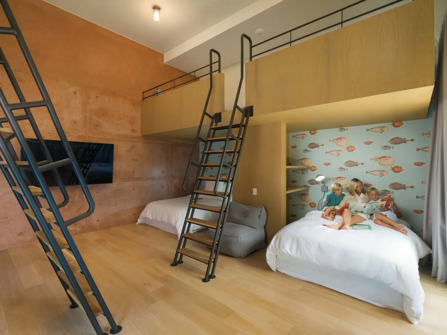 Kids bedroom with loft beds at Four Seasons Resort Peninsula Papagayo, Costa Rica.