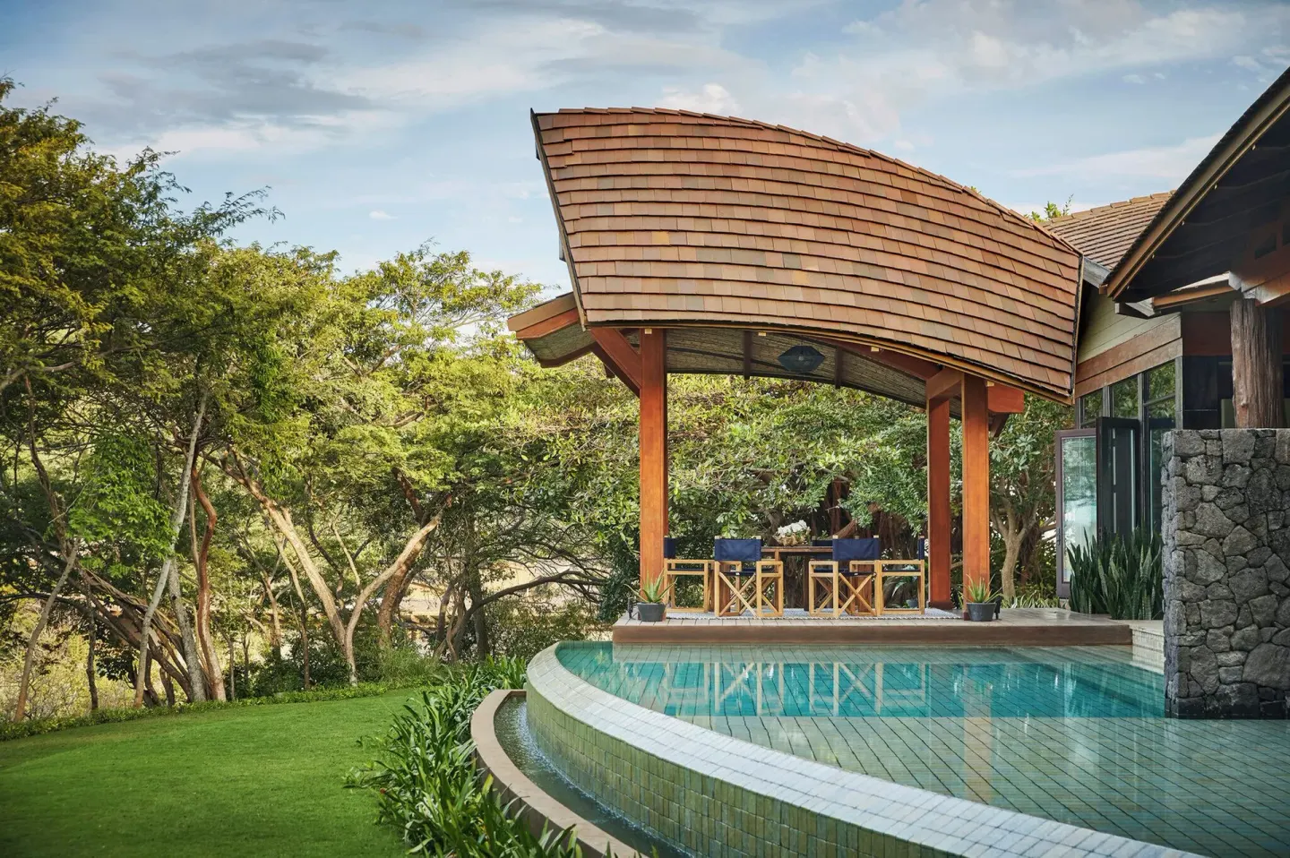 Pool pavilion at the Presidential Suite at Four Seasons Resort Peninsula Papagayo, Costa Rica.