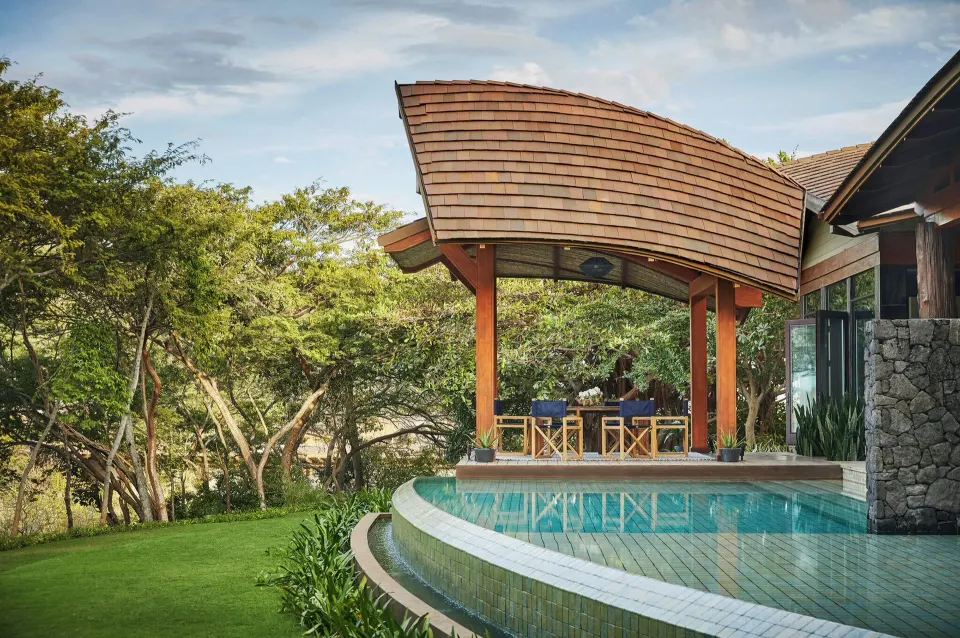 Pool pavilion at the Presidential Suite at Four Seasons Resort Peninsula Papagayo, Costa Rica.