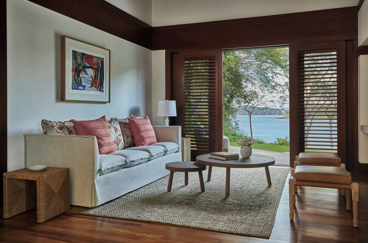 Sitting room in the Presidential Suite at Four Seasons Resort Peninsula Papagayo, Costa Rica.