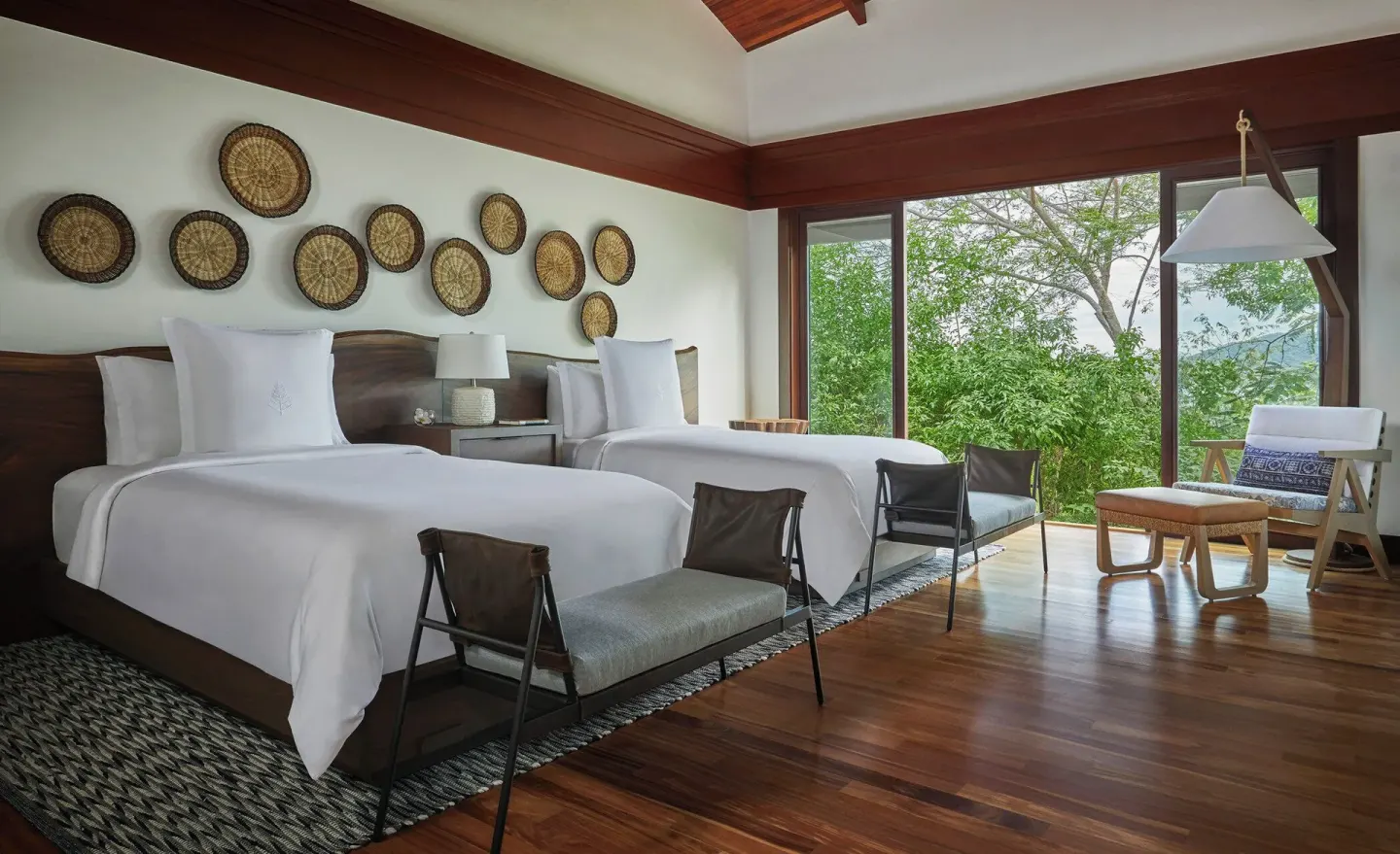 Twin bedroom in the Presidential Suite at Four Seasons Resort Peninsula Papagayo, Costa Rica.