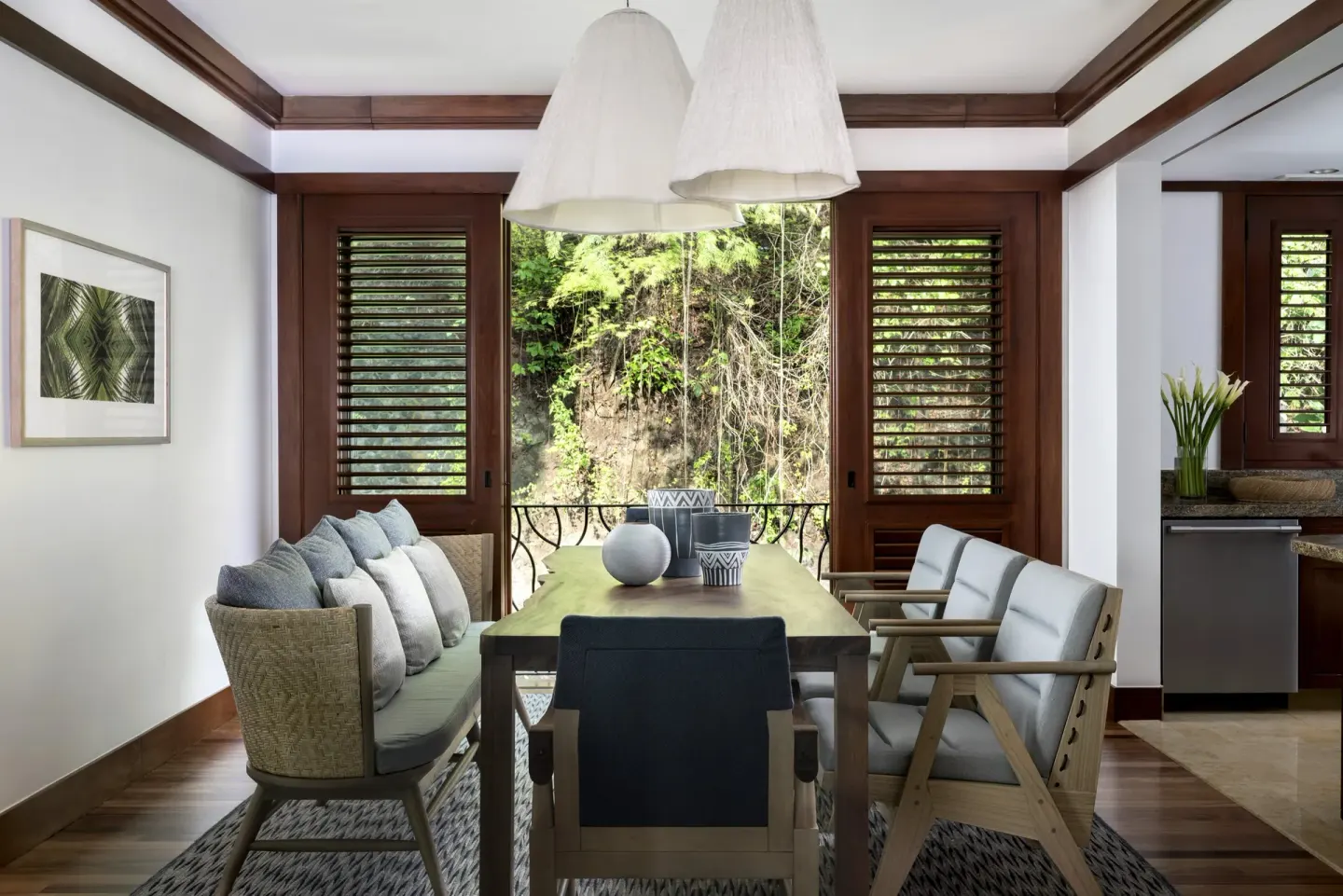 Dining area in a Pacifico Residence suite at Four Seasons Resort Peninsula Papagayo, Costa Rica.