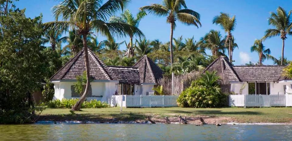 Gauguin Suite cottages by the lagoon at Galley Bay Resort & Spa.