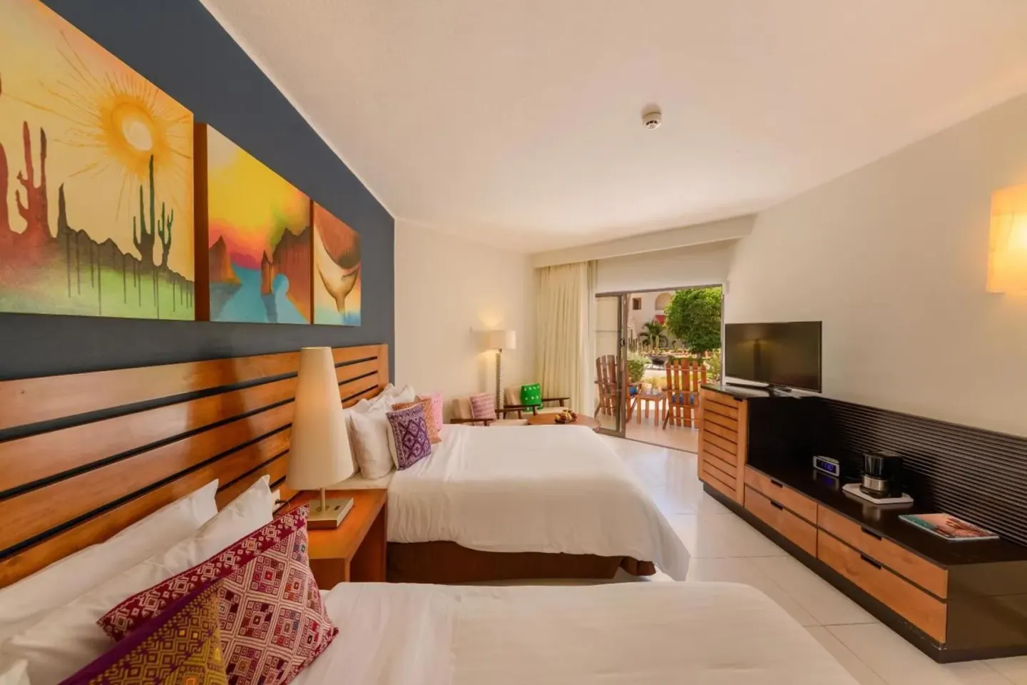 Standard Room with two beds and balcony at Grand Decameron Los Cabos.