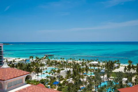 Wide ocean and resort grounds view from Grand Hyatt Baha Mar.