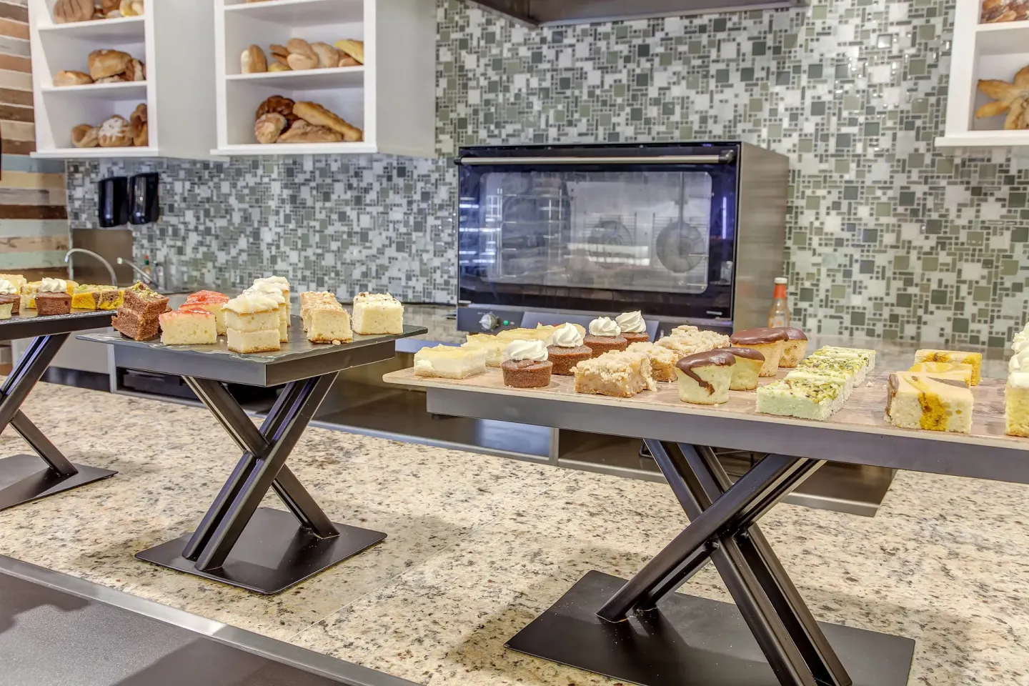 Dessert buffet with cakes and pastries at Grand Lido Negril Au-Naturel.