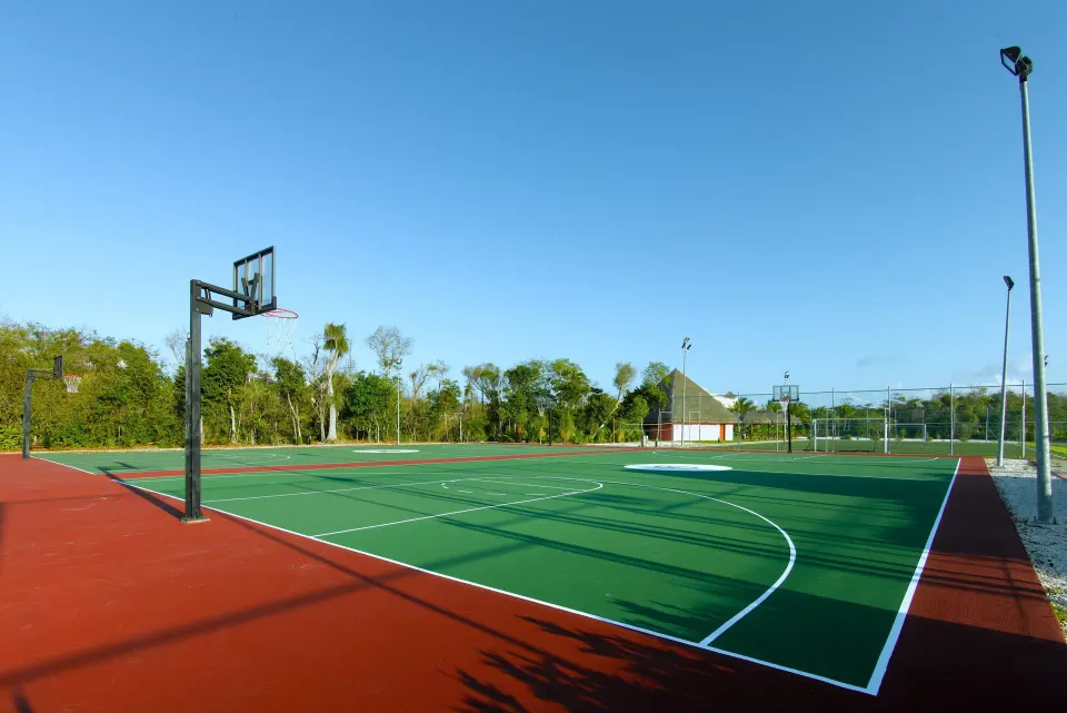 Outdoor basketball court on resort grounds at Grand Palladium Colonial Resort & Spa