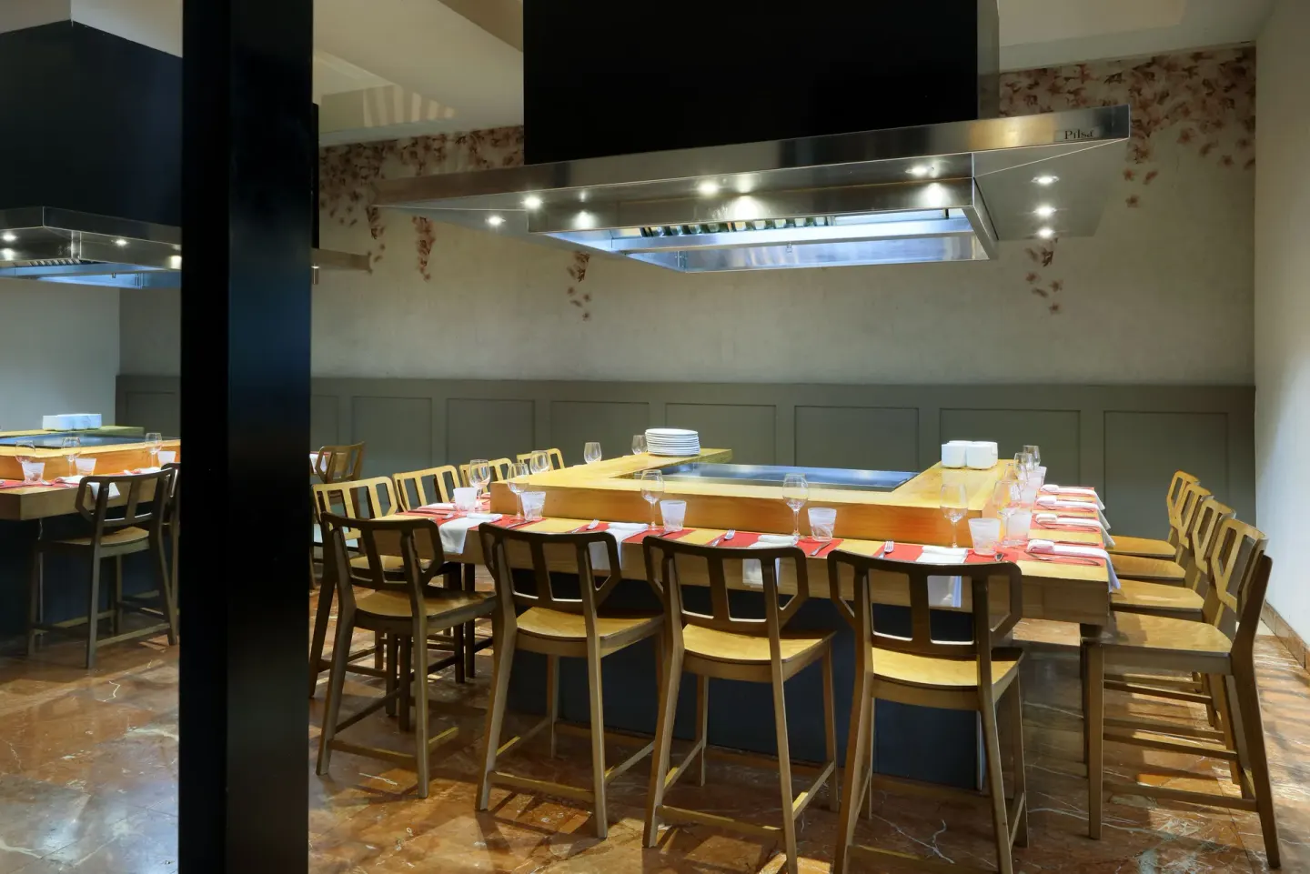 Japanese-style grill counter seating at Grand Palladium Jamaica Resort & Spa.