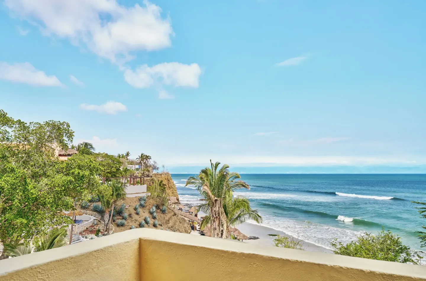 Deluxe Suite Ocean View balcony view at Grand Palladium Vallarta Resort & Spa.