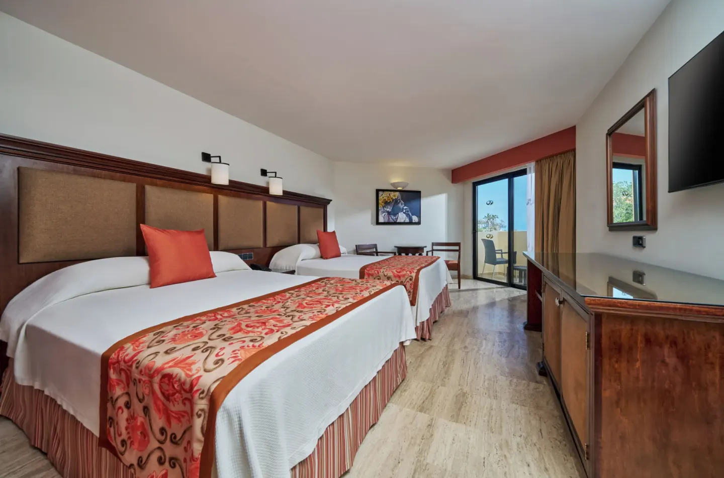 Deluxe Suite Ocean View with two beds at Grand Palladium Vallarta Resort & Spa.