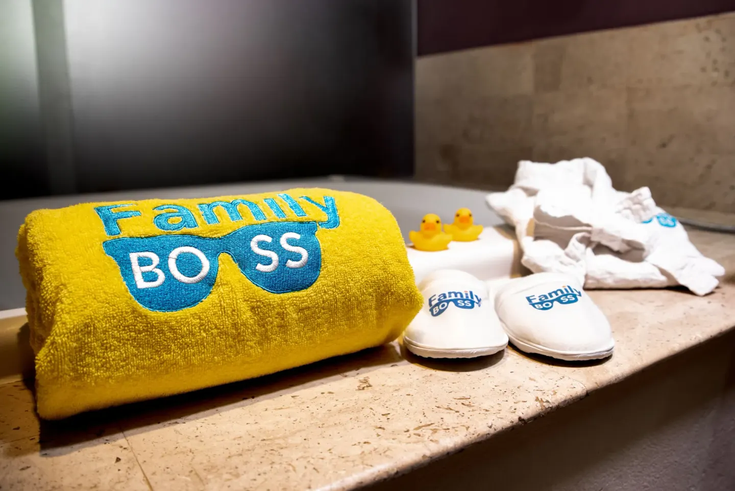 Family Selection Junior Suite kids towel, slippers and robe at Grand Palladium Vallarta Resort & Spa.