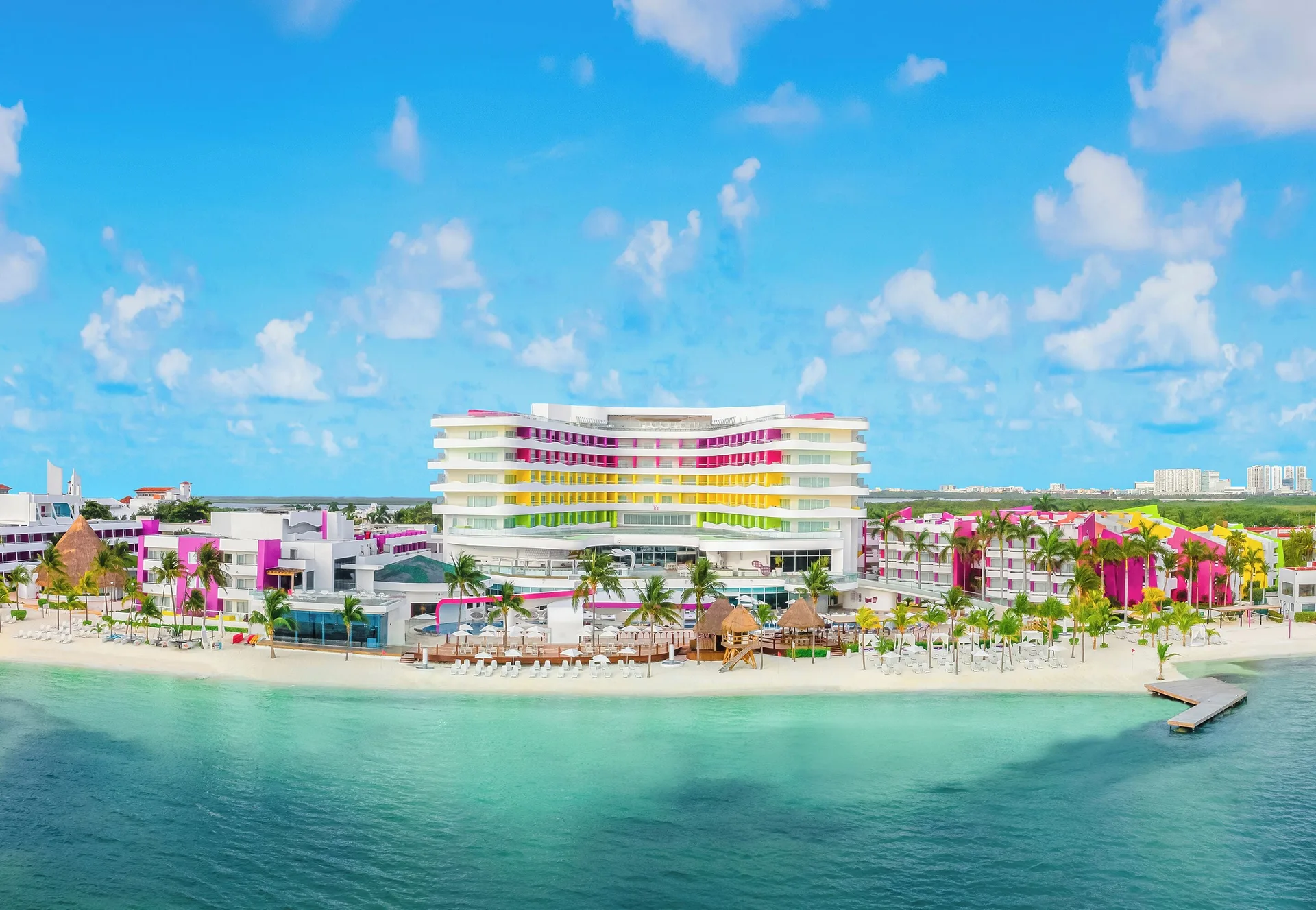 Temptation Cancun Resort adults-only topless-optional party resort in Cancun Hotel Zone with high-energy pool scene and nightlife.