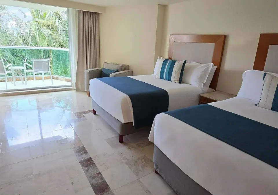 Family Suite with two double beds and balcony at Grand Park Royal Cozumel