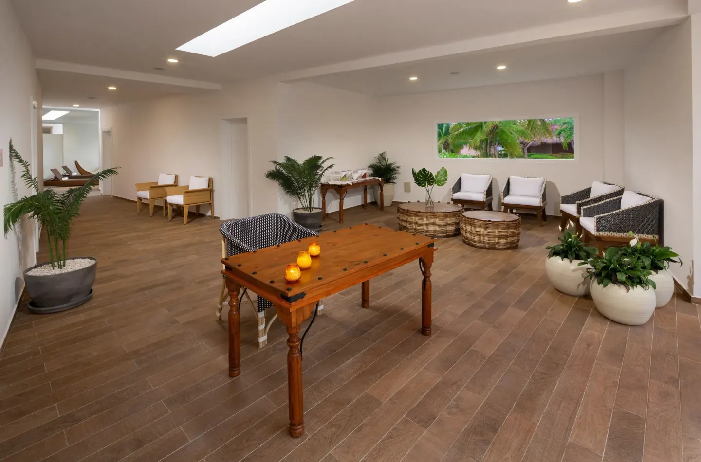 Spa lounge seating area at Grand Sirenis Punta Cana Resort & Aquagames.