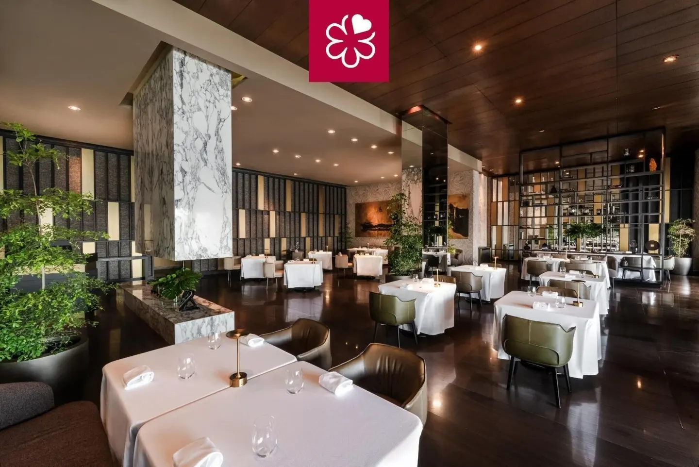 Cocina de Autor dining room with Michelin sign at Grand Velas Riviera Maya.