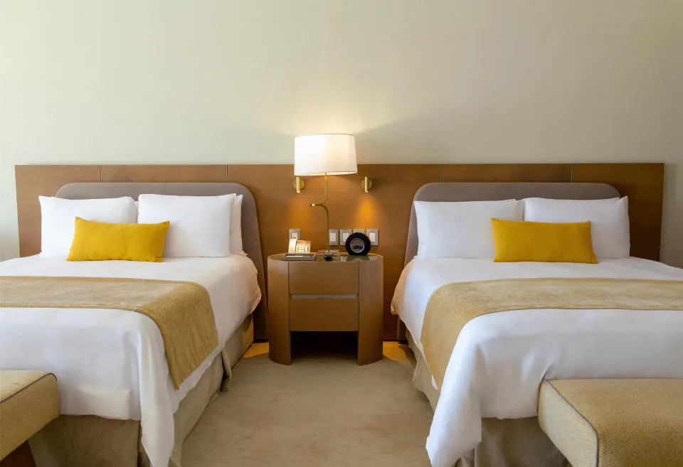 Ambassador Suite Ocean View with two double beds at Grand Velas Riviera Maya.