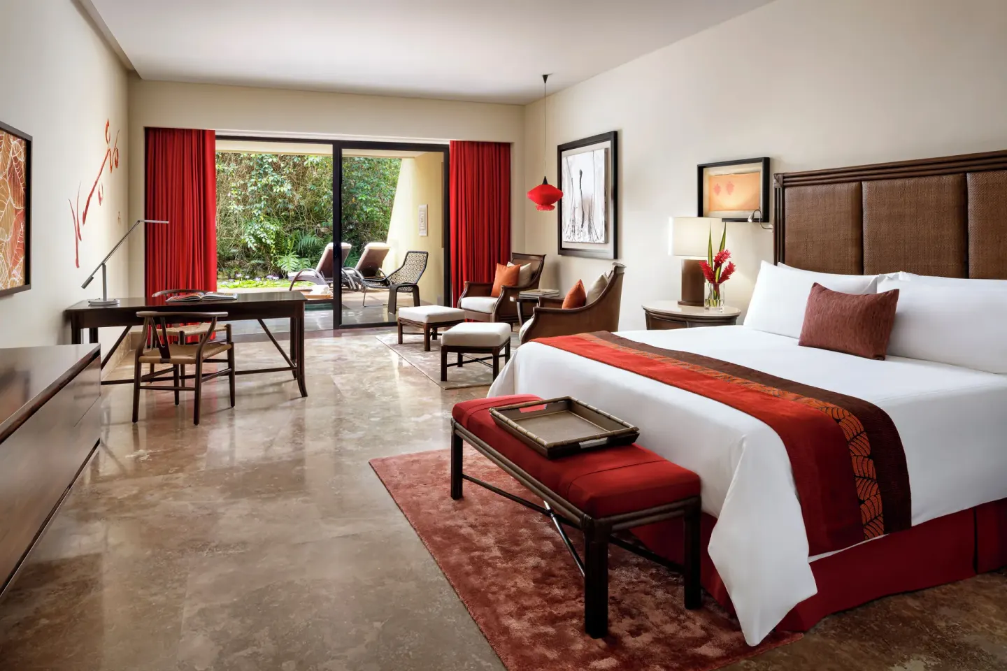 Nature View Suite with Pool bedroom and terrace at Grand Velas Riviera Maya.