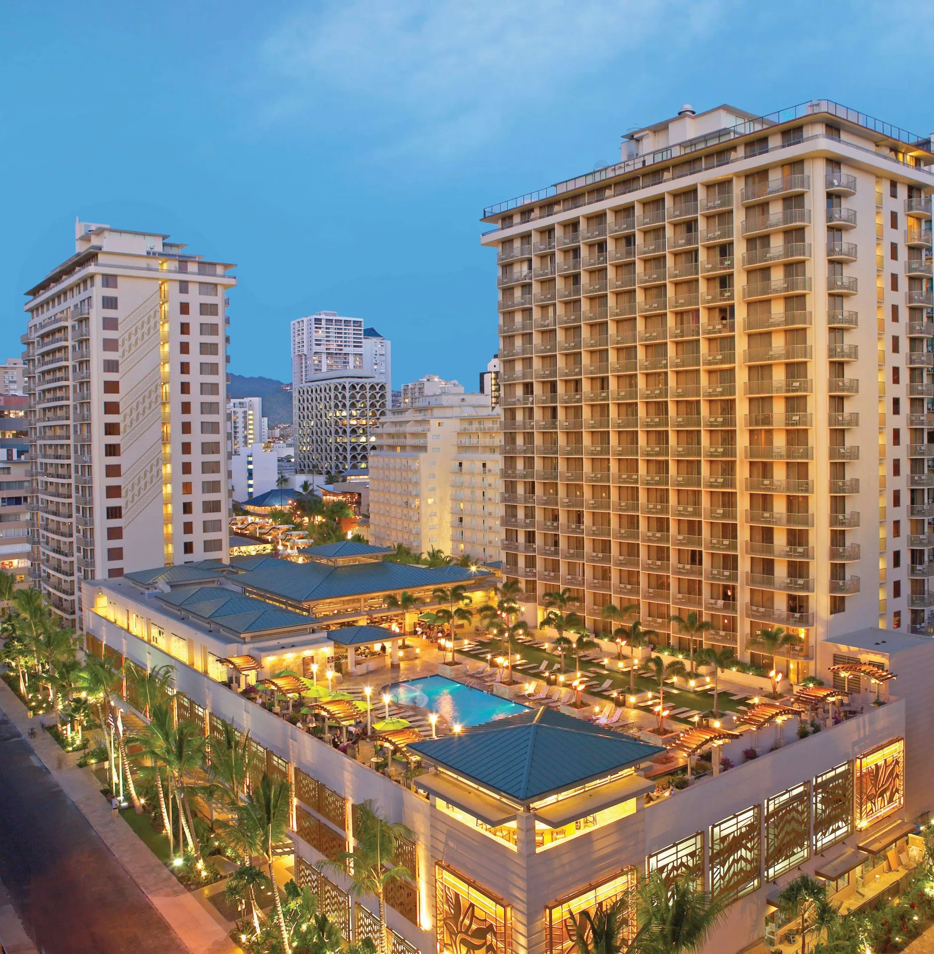 Embassy Suites Waikiki suite-style hotel with included breakfast and central Honolulu location
