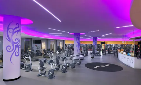 Fitness center with cardio and strength equipment at Hard Rock Hotel & Casino Punta Cana.