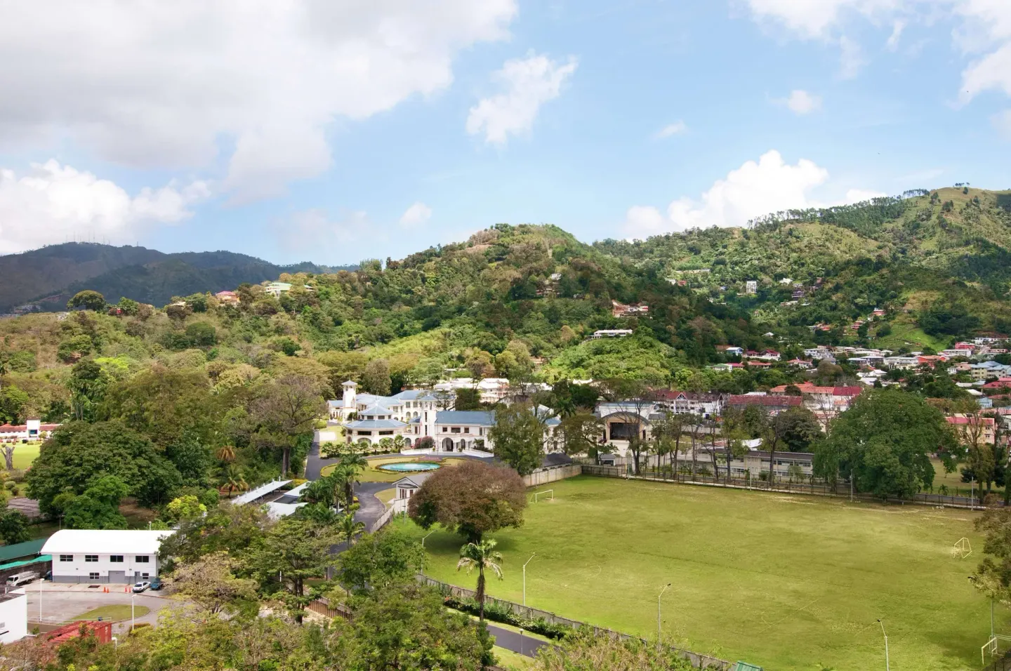 Hillside landscape view from Hilton Trinidad & Conference Centre.