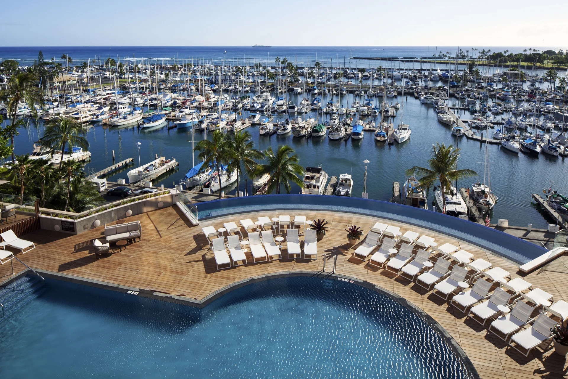 Prince Waikiki harborfront hotel with marina views, infinity pool and modern rooms