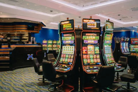 Casino slot machines at Holiday Inn Resort Aruba - Beach Resort & Casino.