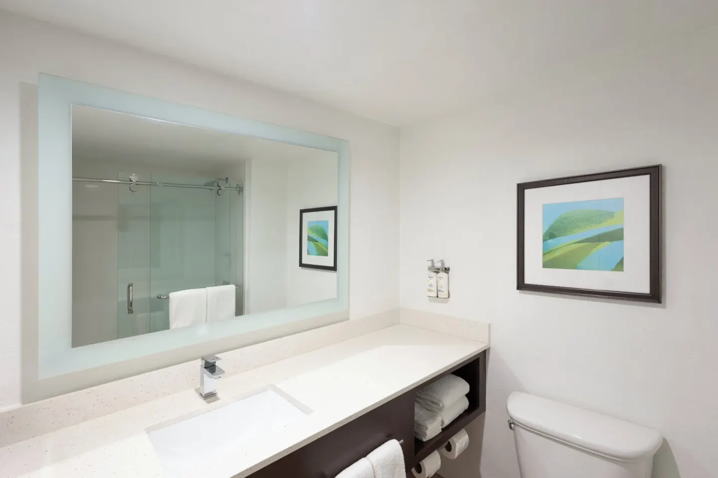Premium Room bathroom with sink and mirror at Holiday Inn Resort Aruba - Beach Resort & Casino.