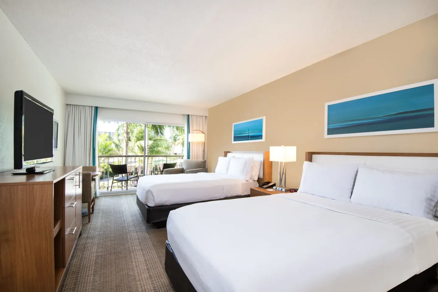 Standard Resort View room with two beds and balcony at Holiday Inn Resort Aruba - Beach Resort & Casino.