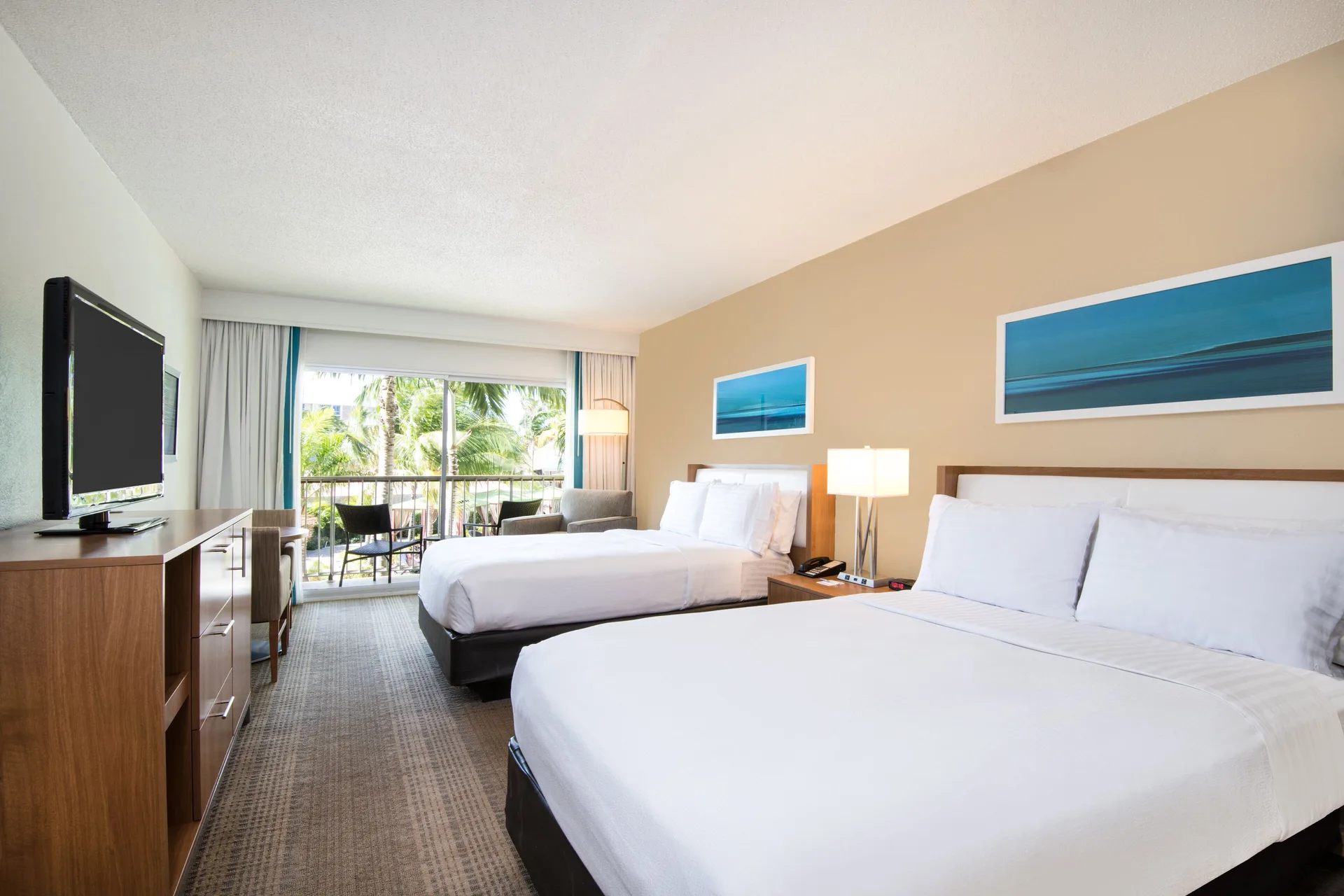 Standard Resort View room with two beds and balcony at Holiday Inn Resort Aruba - Beach Resort & Casino.