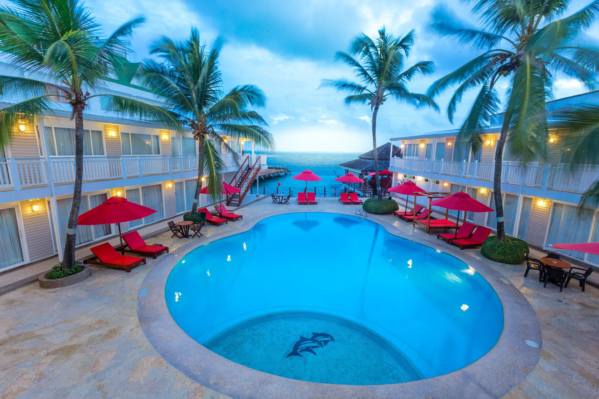 Decameron Los Delfines oceanfront all-inclusive hotel on San Andrés Island, Colombia with beachfront setting and Caribbean views.