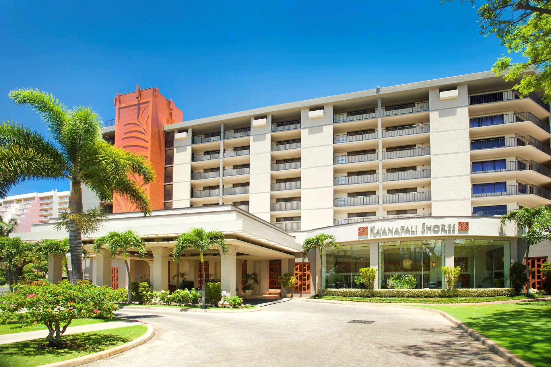 Aston Kaanapali Shores beachfront condo resort with kitchens and tropical pool areas