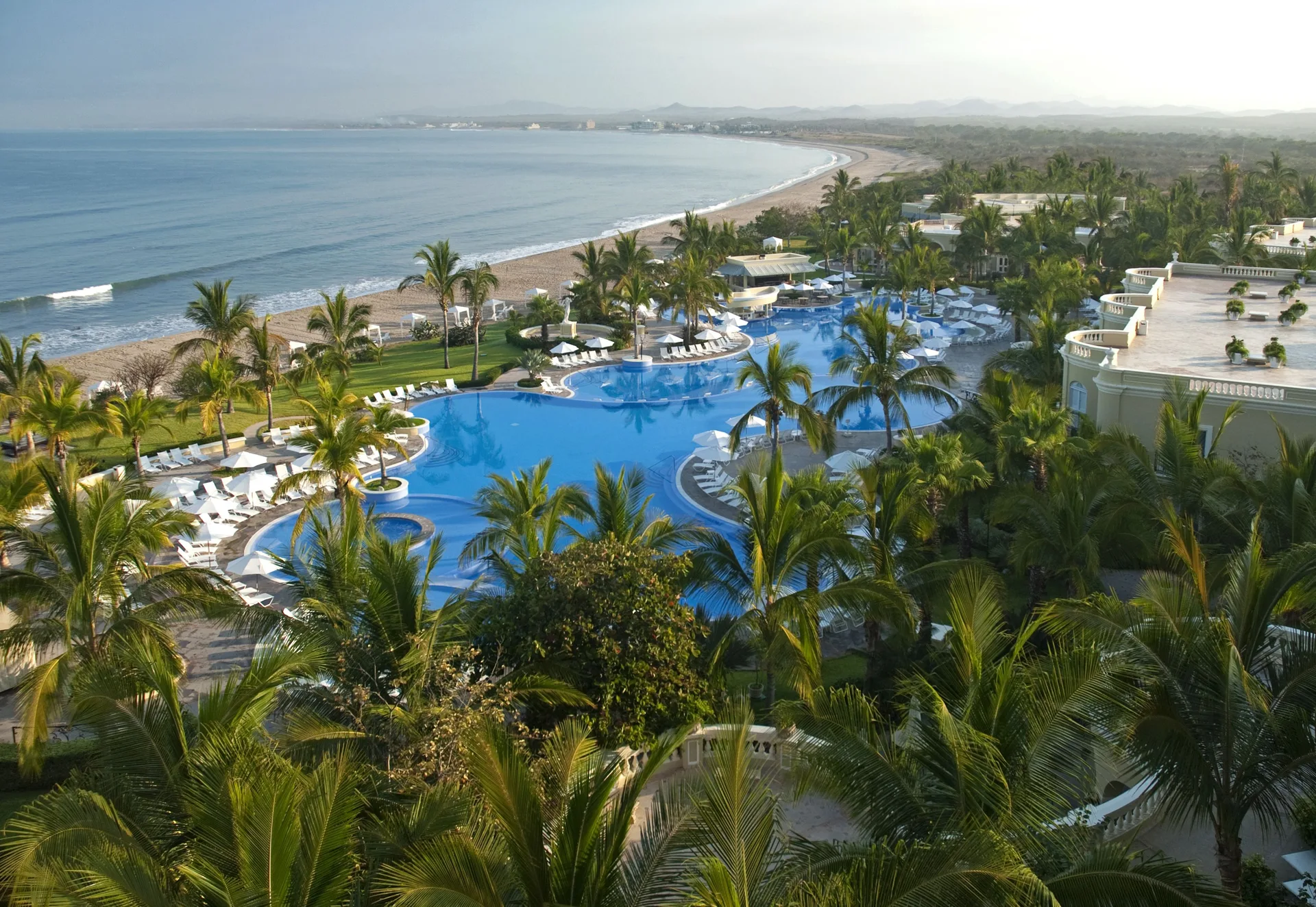 Pueblo Bonito Emerald Bay Resort and Spa upscale Mazatlan beachfront resort with pools and tropical gardens