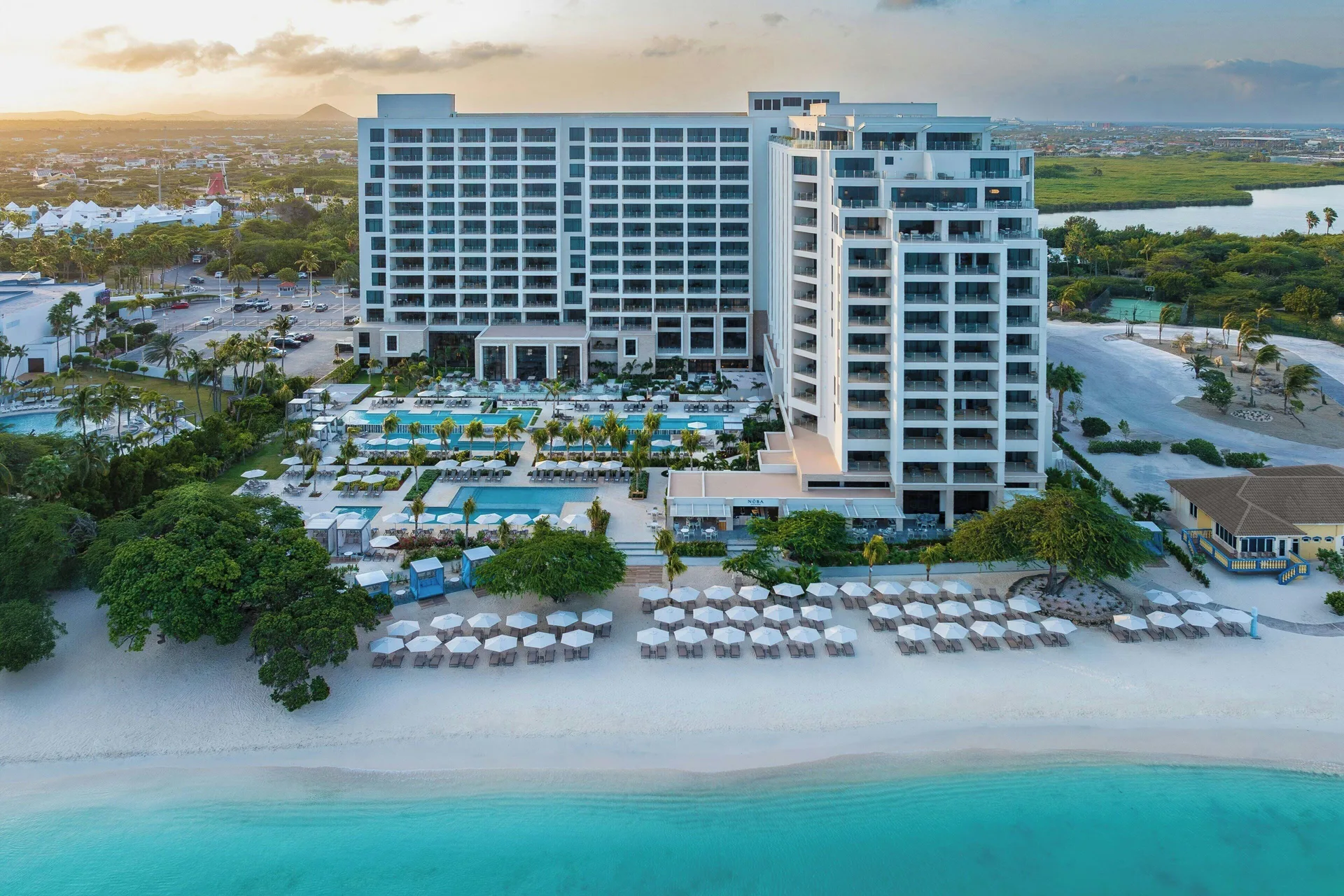 The St. Regis Aruba Resort luxury Palm Beach hotel with refined beachfront atmosphere