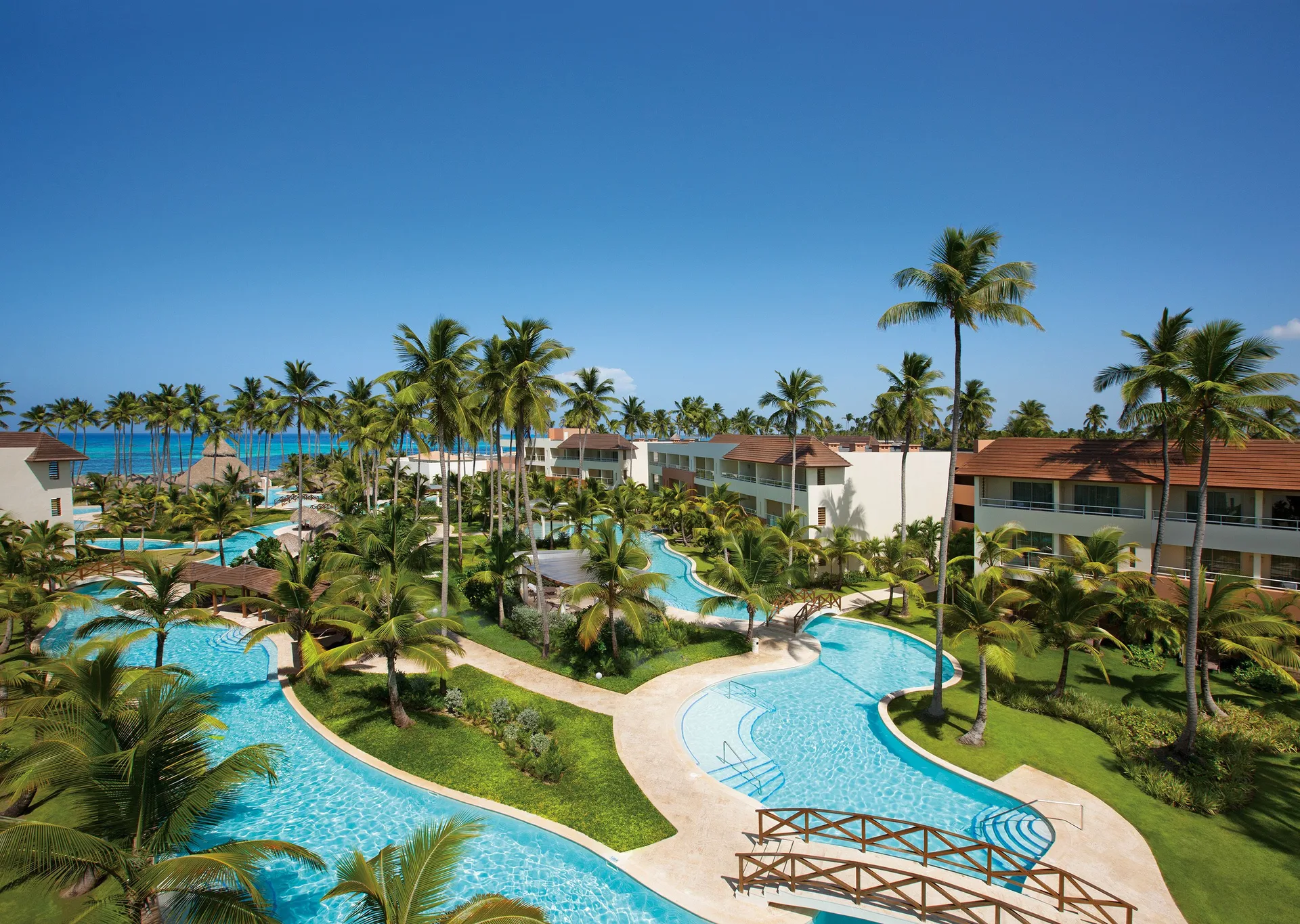 Dreams Royal Beach Punta Cana family-friendly all-inclusive resort with beachfront pools and tropical gardens